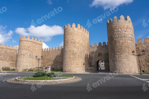 Preview: Puerta del Puente Gate at Avila Medieval Walls - Avila, Spain