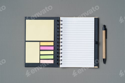 Preview: Spiral notebook on a gray background