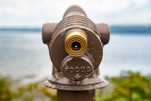 Preview: Telescope tourism viewer at ocean beach viewpoint