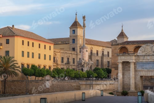 Preview: San Rafael triumphal monument and Episcopal Palace - Cordoba, Andalusia, Spain