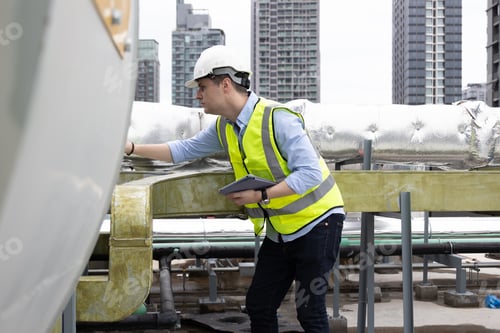 Preview: Industrial engineer work on site.