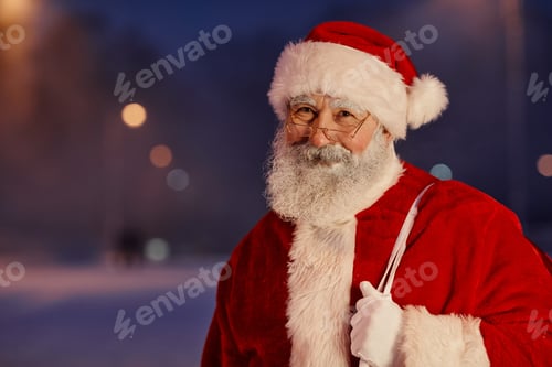 Preview: Santa Claus Standing Outdoors Portrait