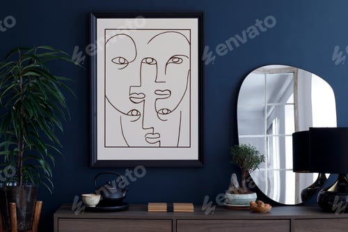 Preview: Creative composition of modern living room interior design