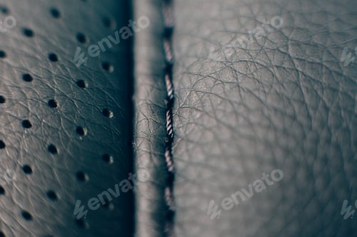 Preview: Detail of a stitch of a leather upholstery