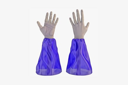 Preview: Transparent hands with flowing blue skirt