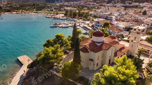 Preview: Greek Orthodox church in the town of Epidavros