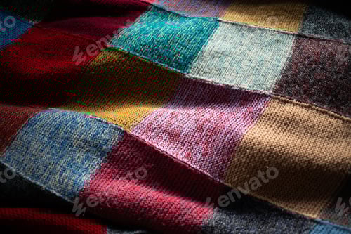 Preview: Colorful Abstract Pattern of Woven Fabric Texture