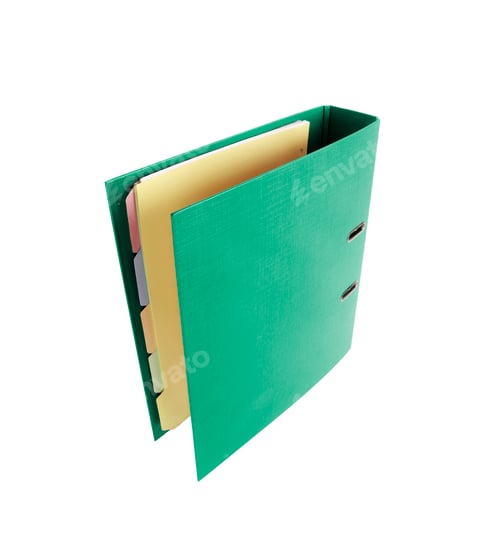 Preview: Green Office Folder isolated on white