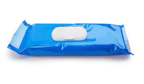 Preview: Wet wipes isolated on a white background