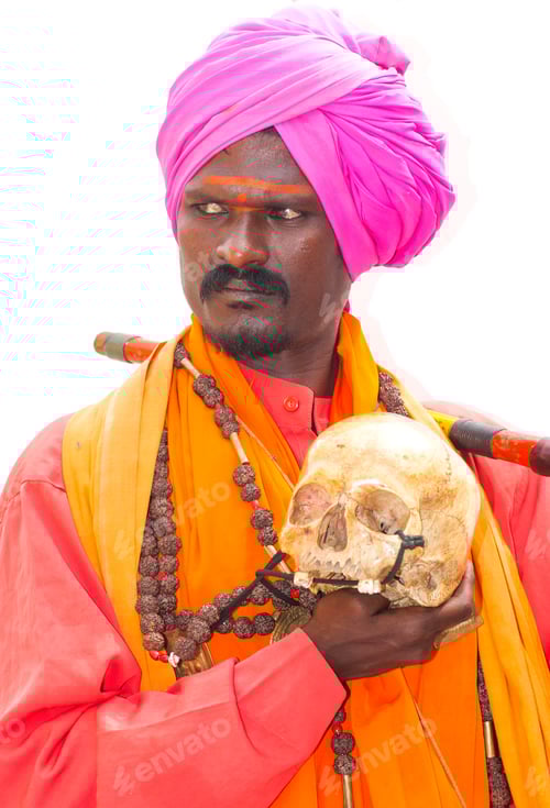 Preview: Indigenous Aghori Sadhu, They lived at the cremation place, India.