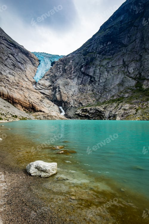 Preview: Briksdalsbreen is a glacier arm of Jostedalsbreen,Briksdalsbre, Norway