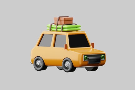Preview: Road trip car with luggage