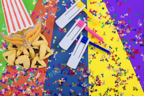 Preview: Purim, Jewish holiday of remembrance, is associated with a carnival mask and hamantaschen cookies