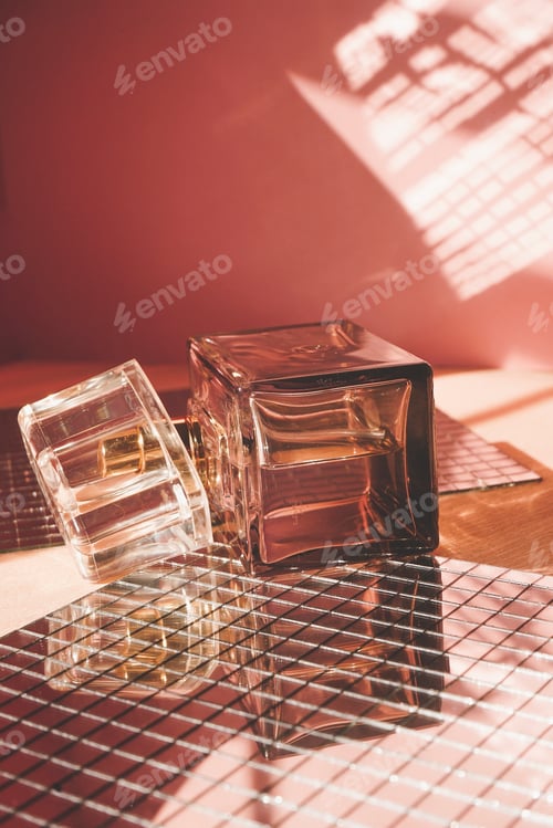 Preview: Studio still life of a retro male parfum
