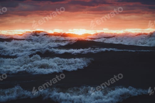 Preview: Violent waves at sunset