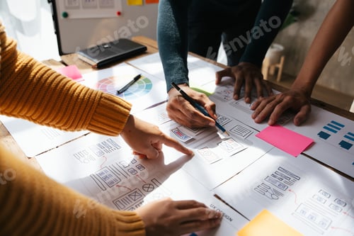 Preview: ux Graphic designer creative sketch planning application process development prototype wireframe for