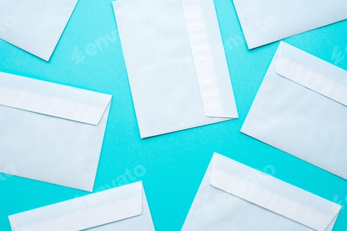 Preview: White mail envelopes mock up