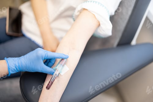 Preview: Process of taking blood for test