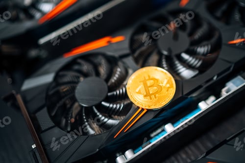 Preview: cryptocurrency mining rig using graphic cards to mine for digital cryptocurrency