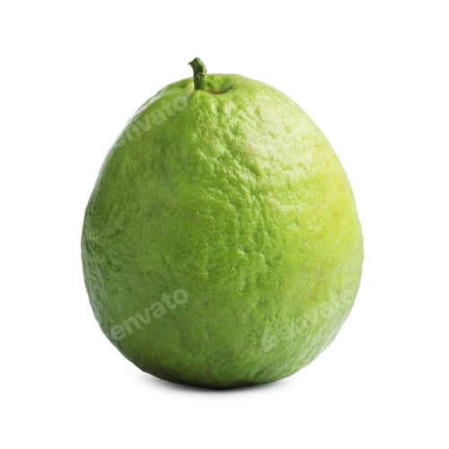 Preview: One fresh guava fruit isolated on white