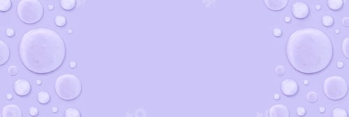 Preview: round drops of transparent gel serum on a pastel background