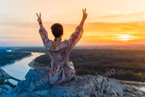 Preview: Enjoy the sunset alone while sitting on top of cliff