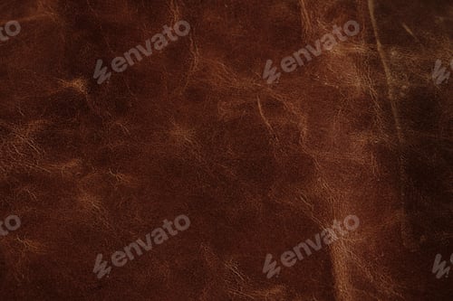 Preview: Brown leather texture background, genuine leather.