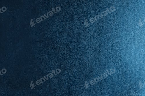 Preview: Glossy structure blue genuine leather with gradient lighting effect, leatharette texture