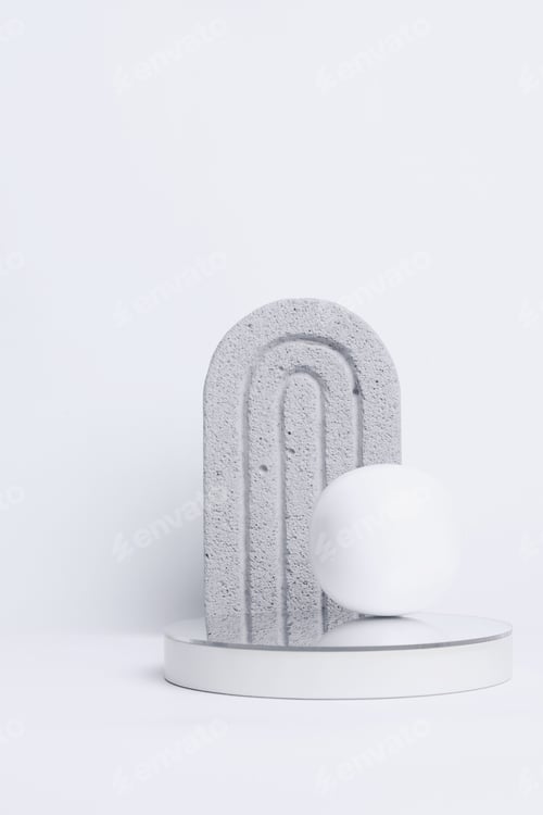 Preview: Abstract minimal geometrical form to showing products