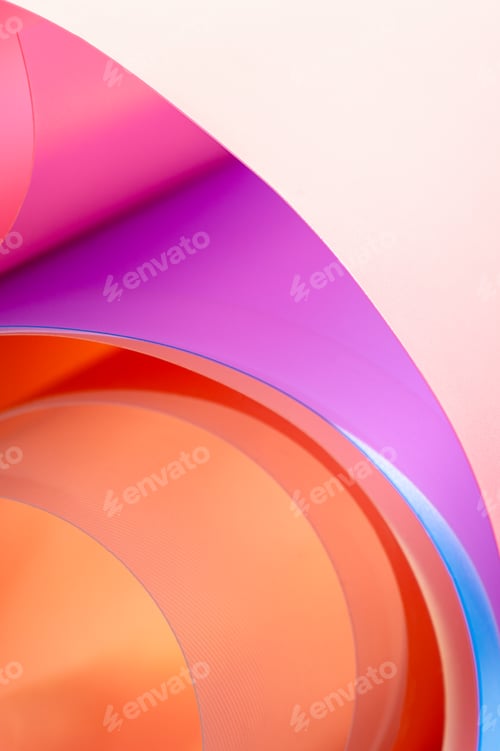 Preview: A close-up photo is a background of multicolored arcs with a gra