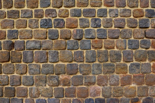 Preview: Old brick wall of a old castle Brick background