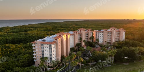 Preview: Expensive apartment building in Florida quiet nature area.