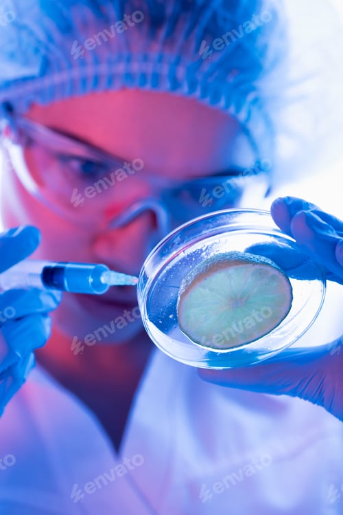 Preview: Female scientist during work at modern biological laboratory