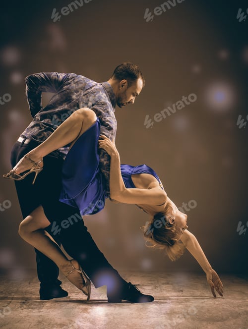 Preview: The man and the woman dancing argentinian tango