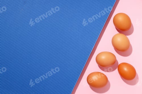 Preview: Ingredient for cooking - eggs, space for text