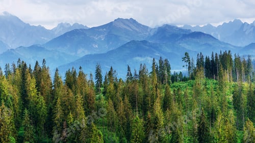 Preview: Fantastic snow-capped mountains in the beautiful cumulus clouds