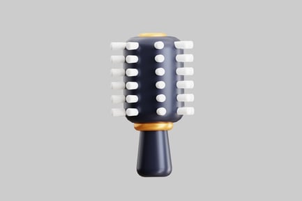 Preview: Round brush with cushioned bristles