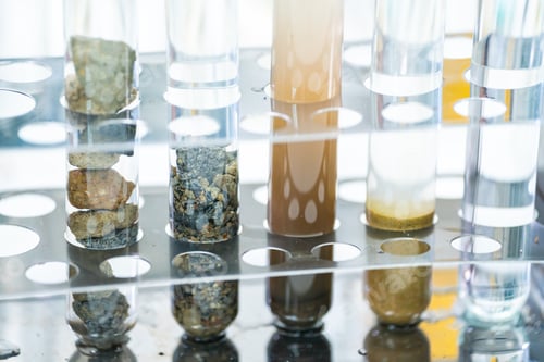 Preview: Geology science laboratory research sample test analysis of nature dirtied ground environment