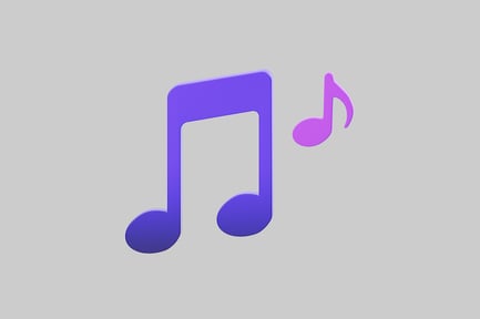 Preview: Purple music note duet design