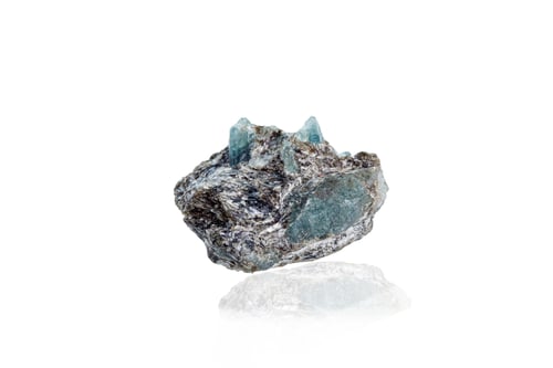 Preview: macro mineral stone Alexandrite on a white background