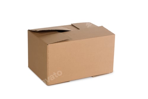 Preview: Closed cardboard box, ready for transport
