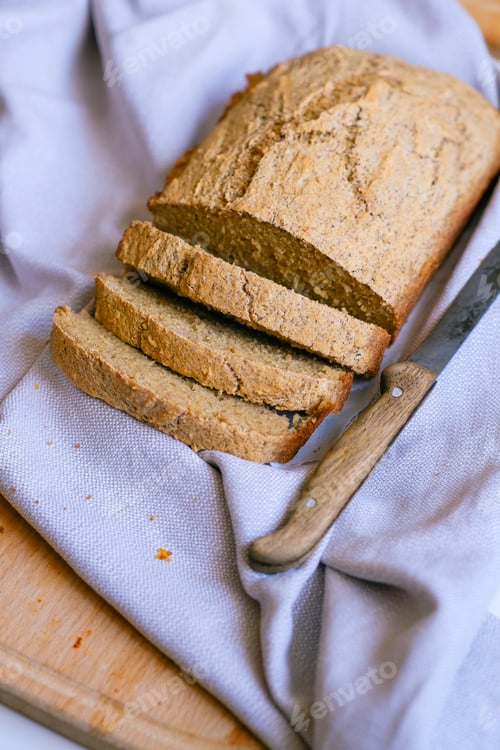 Preview: Vegan bread made from millet and green buckwheat. Useful healthy homemade baking