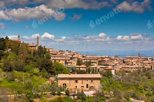 Preview: Tuscan wine town of Montalcino view, Italy
