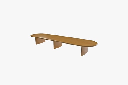 Preview: Rectangular bench with curved legs