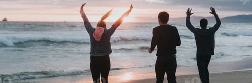 Preview: Friends running on the beach