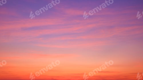 Preview: Colorful romantic sunset sky background in evening time after sundown