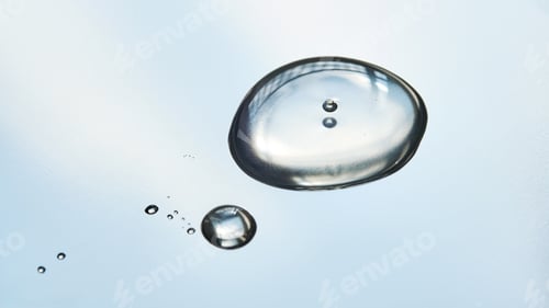 Preview: A smear of cosmetic gel close-up on a gray background.