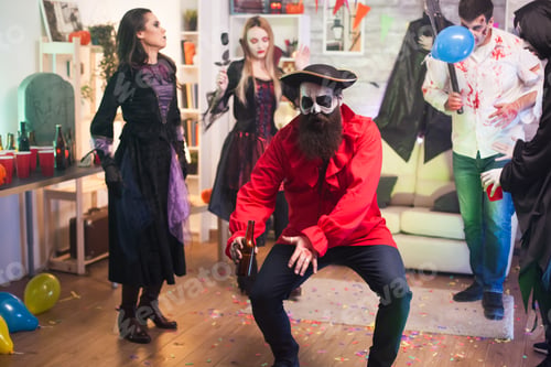 Preview: Man in medieval pirate costume for halloween