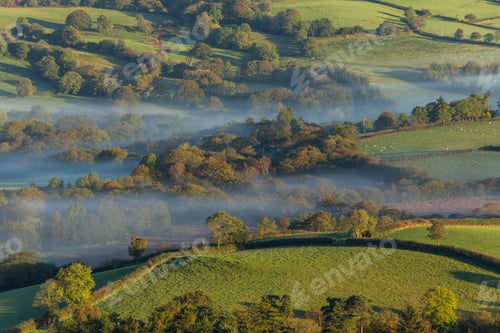 Preview: Misty valley in The Western Brecon Beacons National Park, Wales, United Kingdom