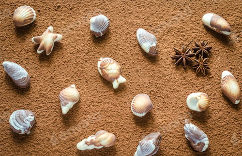 Preview: Luxury chocolate candies in the form of seafood